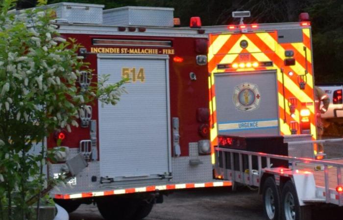 Suspicious fire in Saint-Malachie: the author allegedly set himself on fire on site