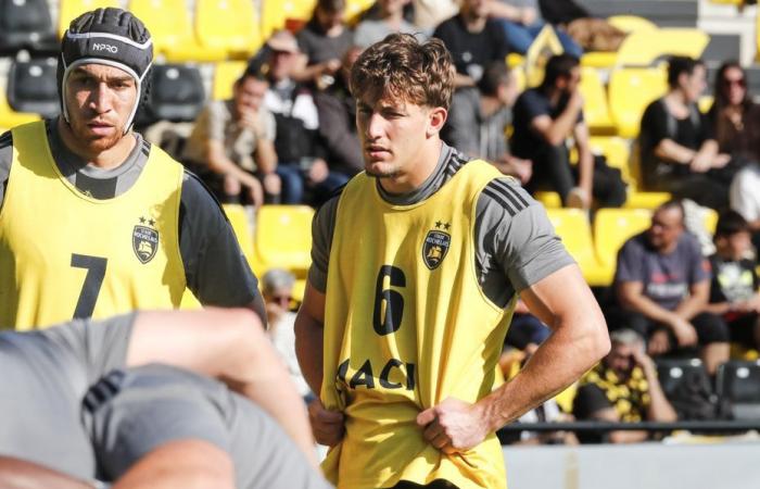 Stade Rochelais player Oscar Jegou starts against Stade français