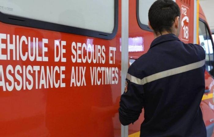 Near Morlaix, the extension of a house affected by a fire