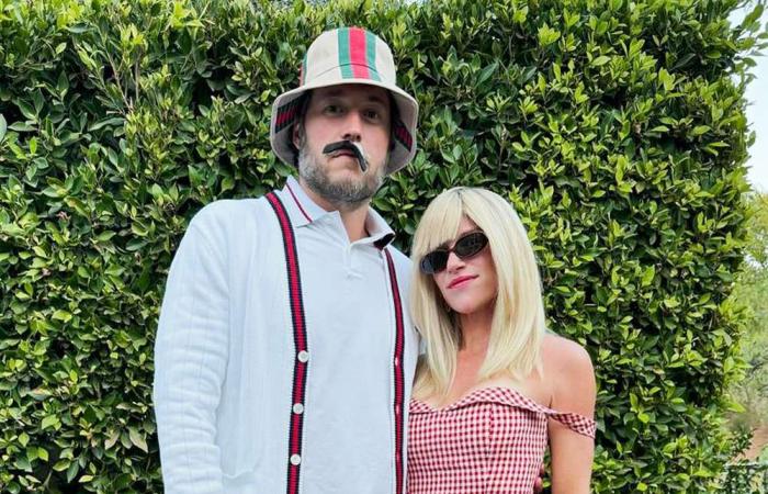 Matt and Kelly Stafford Dress as Travis Kelce and Taylor Swift for Halloween