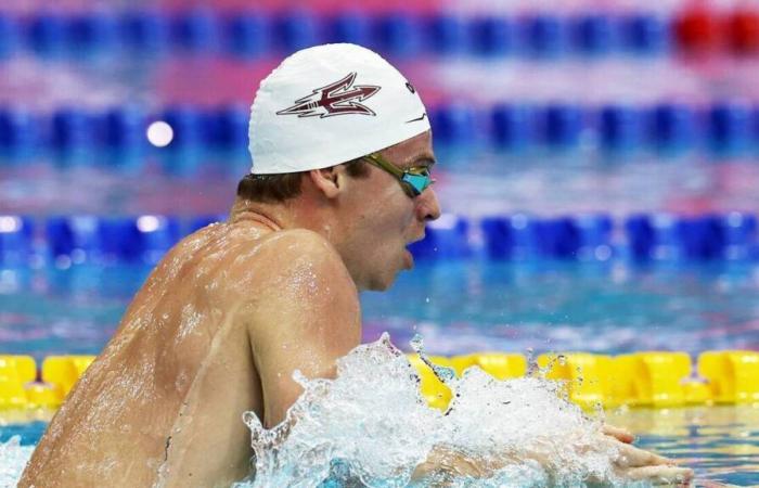 world record for Léon Marchand in the 200m short course medley in Singapore!