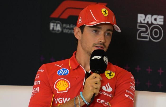 Leclerc fined by FIA for swearing in F1 press conference