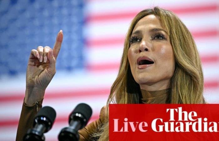 Jennifer Lopez campaigns with Harris in Las Vegas – as it happened | US elections 2024