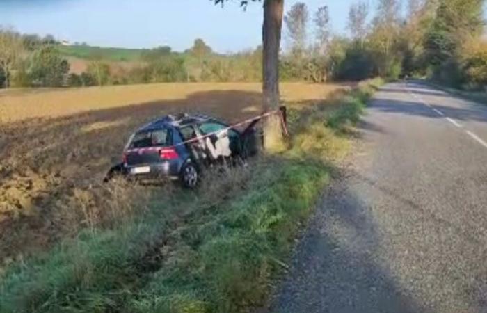 a serious traffic accident leaves three injured in a small village near Caraman