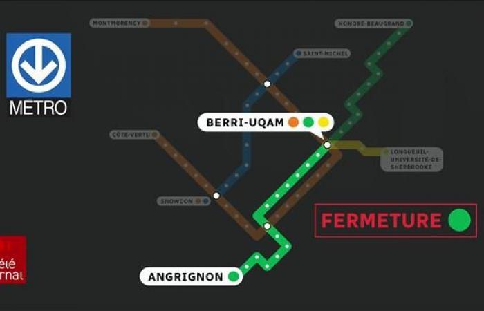 The green line of the Montreal metro partially paralyzed; the REM has resumed its service