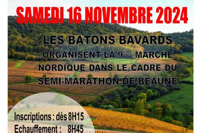 Beaune – Les Bâtons Bavards are organizing their 9th Nordic Walk for the benefit of the League Against Cancer as part of the Beaune Half-Marathon