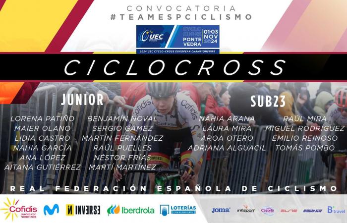 Call for the Spanish National Team for the European Cyclocross Championship in Pontevedra 2024