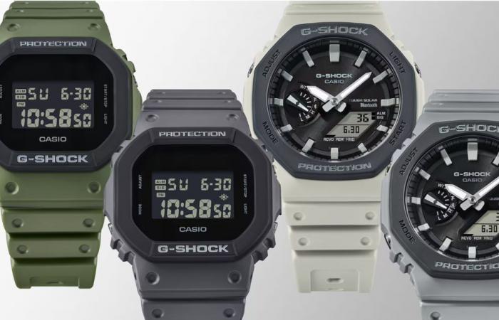 Casio’s new G-SHOCK Urban Utility series watches feature biomass plastic and double-layer bezels