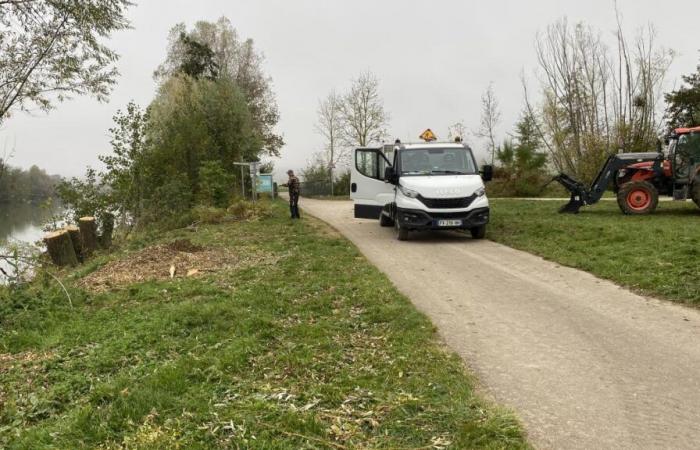 The Marne Valley cycle route is under construction from Reuil to Dormans