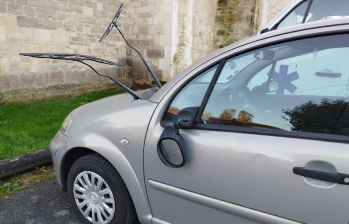 cars and a house damaged on Halloween night