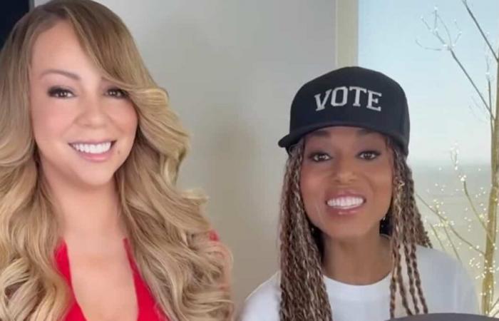 Diva Mariah Carey and actress Kerry Washinton encourage Americans to vote