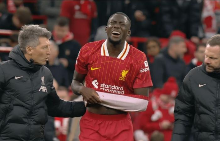 Ibrahima Konate leaves pitch in agony as Arne Slot gives injury update on Liverpool star