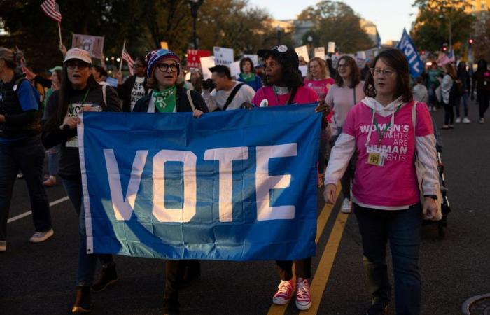 Washington | Thousands of women march for their rights and for Harris