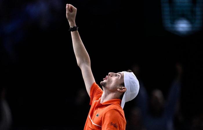 Ugo Humbert in the final of the Paris Masters 1000, for a shock against world number 3 Alexander Zverev