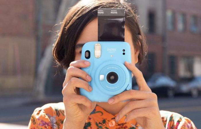 This stylish and compact instant camera is a great idea for an inexpensive Christmas gift.