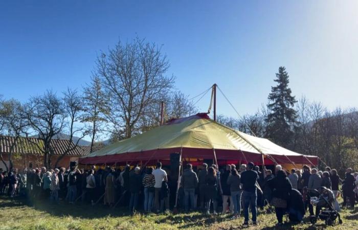 a last tribute paid to Paul Varry in his village in Hautes-Alpes