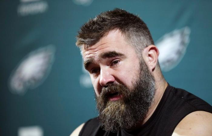 Jason Kelce shoved to ground by Penn State fan before repeating gay slur hurled at him in new video