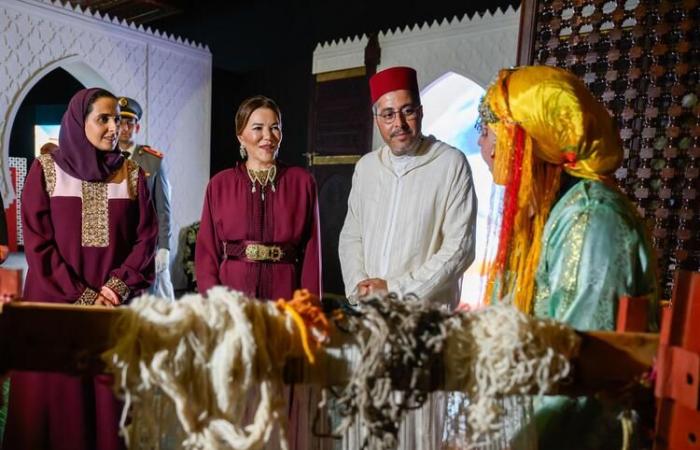 Royal visit to the Qatar-Morocco 2024 exhibitions by Princess Lalla Hasnaa and Sheikha Al Mayassa