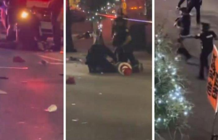 horror scene in the middle of the street in Orlando, a 17-year-old teenager leaves two dead and six injured by shooting into the crowd