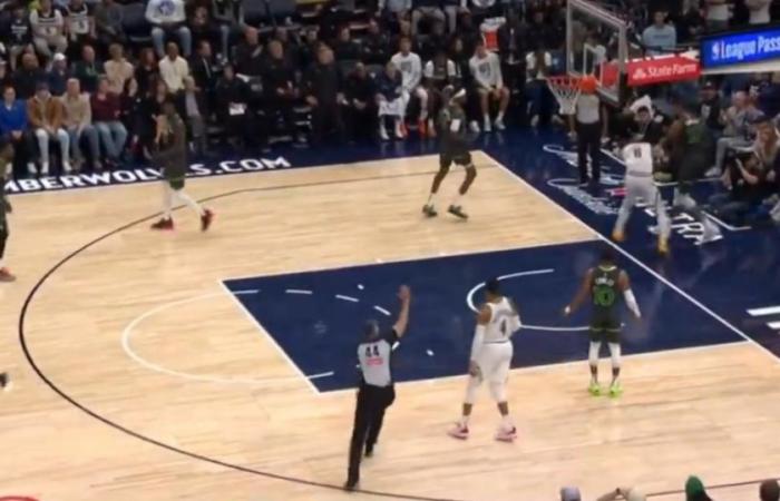 on video, the start of an altercation between Gobert and a Denver opponent after a dunk on his head