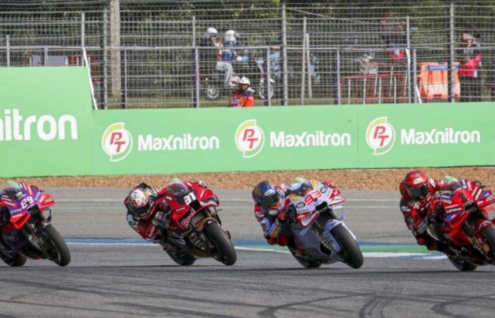 Francesco Bagnaia on pole in front of Jorge Martin, the starting grid