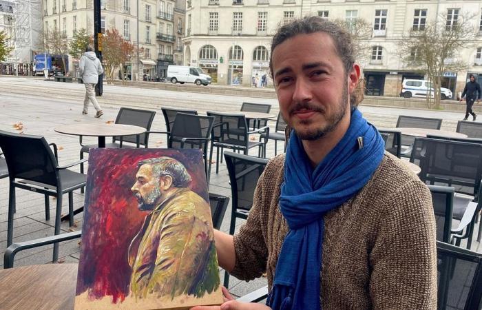 PORTRAIT. “I am the only crazy person to do this in the courts” Joris Le Dain illustrates the trials with oil paint