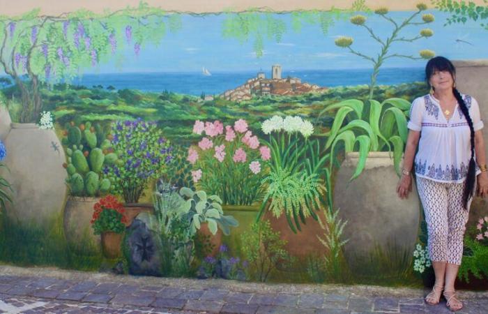 “What flattered me was the insects that were wrong, it’s great”: she painted her love for Biot on a village wall