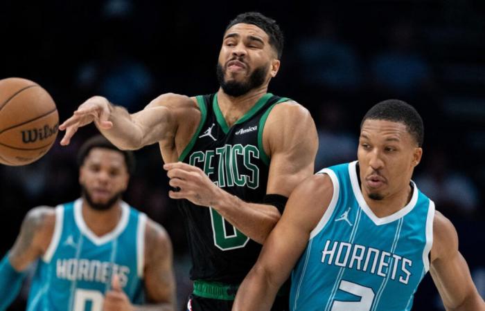 Hornets’ Grant Williams ejected after tackling former teammate Jayson Tatum in Celtics’ 124-109 win