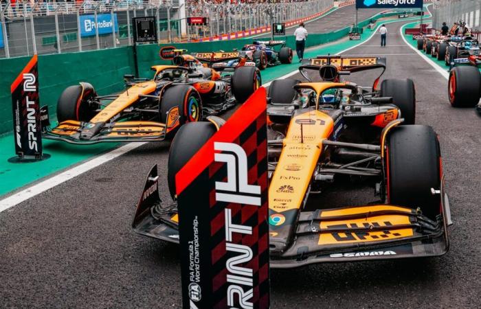 The starting grid for the Sprint race of the Brazilian F1 Grand Prix