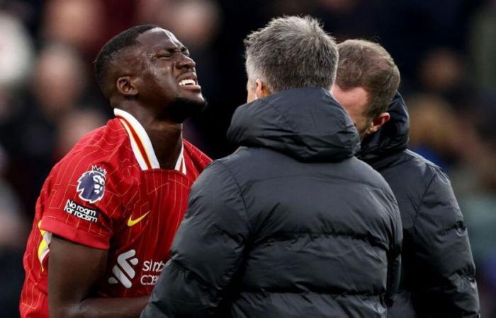 Ibrahima Konate injury blow for Liverpool as defender forced off vs Brighton