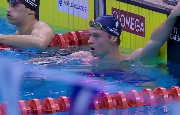 Léon Marchand wins the 400m medley and finishes second in the 200m freestyle in Singapore