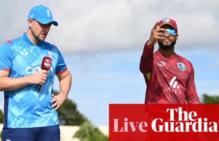 West Indies v England: second men’s one-day cricket international – live | England v West Indies 2024