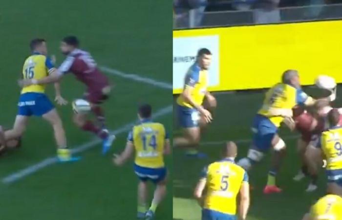 Top 14: Two incredible passes, three tries… Clermont wanders in the first half against UBB