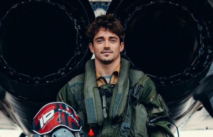 Great East. Formula 1 pilot Charles Leclerc boards a Rafale in Saint-Dizier