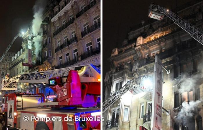 A fire devastates a hotel in the center of Brussels: dozens of people evacuated