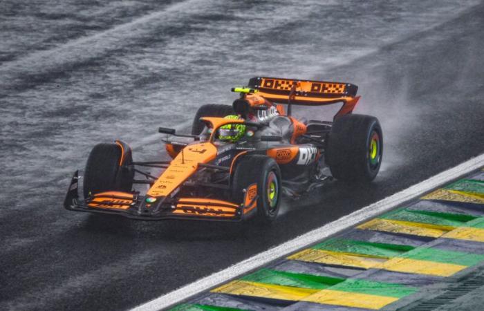 Lando Norris will start from pole position for the Brazilian Grand Prix, Verstappen 17th on the grid