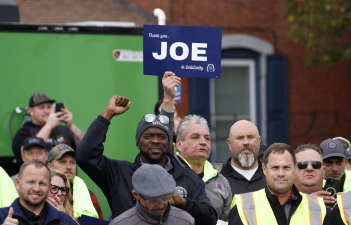 Biden returns to his hometown after a limited campaign role