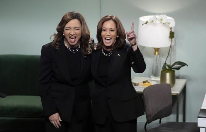 Harris on ‘Saturday Night Live’ as the mirror image of Maya Rudolph three days before election