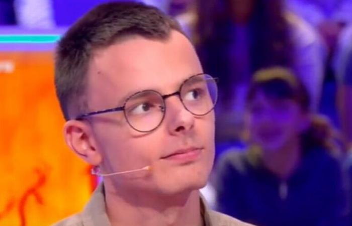 Emilien (Les 12 coups de midi) in difficulty when faced with a question, Jean-Luc Reichmann very surprised