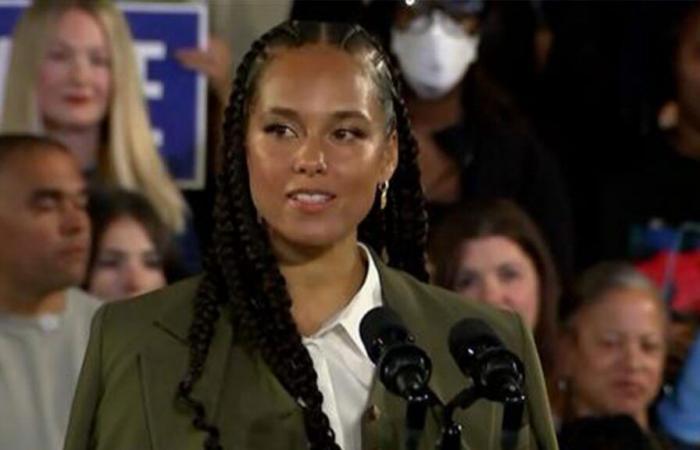 “Our vote is a precious gift”: singer Alicia Keys mobilizes crowds for Kamala Harris