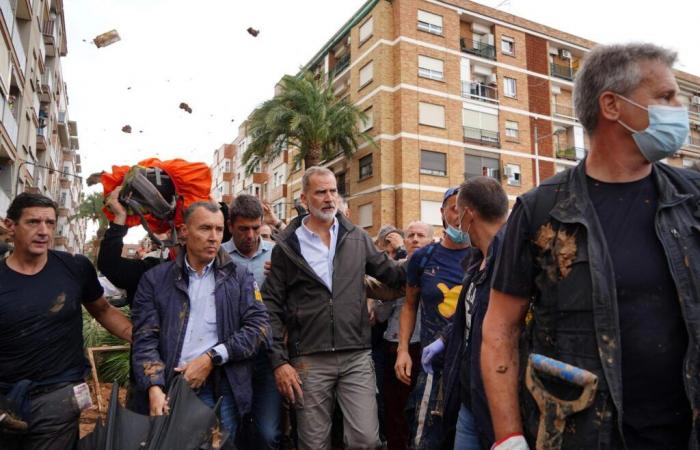 King Felipe VI heckled upon his arrival in Paiporta, a town devastated by floods