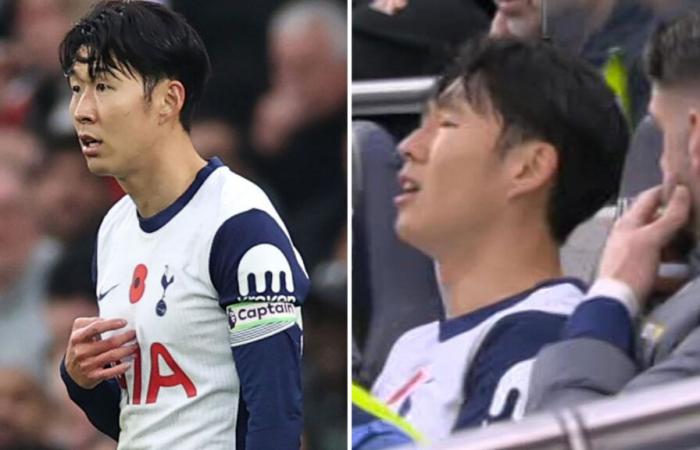 Son Heung-min in X-rated meltdown on Tottenham bench after being left visibly shocked by Postecoglou subbing him off