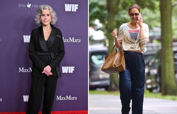 Jane Fonda Proved That Katie Holmes’s Go-To Flats Are an Ageless Fall Staple