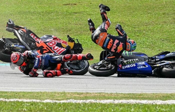 VIDEO. Crash at the Malaysian MotoGP: Fabio Quartararo on the ground from the start!