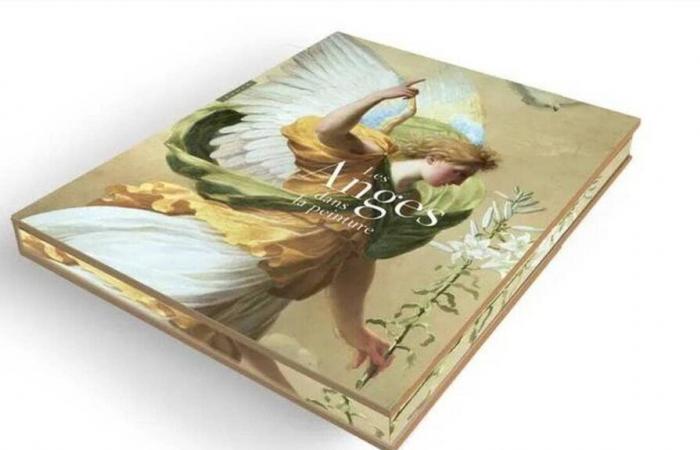 Book. A painting full of angels