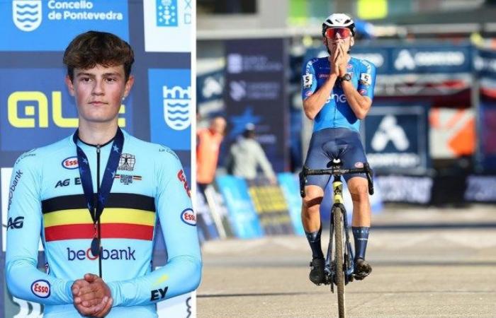 There is the first Belgian medal: Mats Vanden Eynde takes bronze among juniors, victory goes to Italian Mattia Agostinacchio