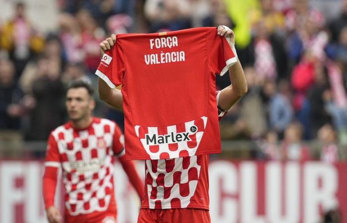 Liga: Girona player Miguel Gutierrez dedicates his goal to a friend who lost his mother in the Valencia floods