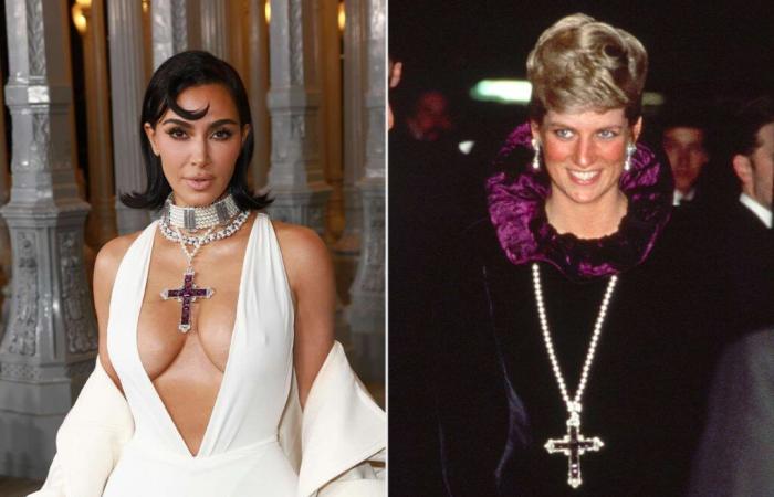 Kim Kardashian Wears Princess Diana’s Pendant at the LACMA Art+Film Gala