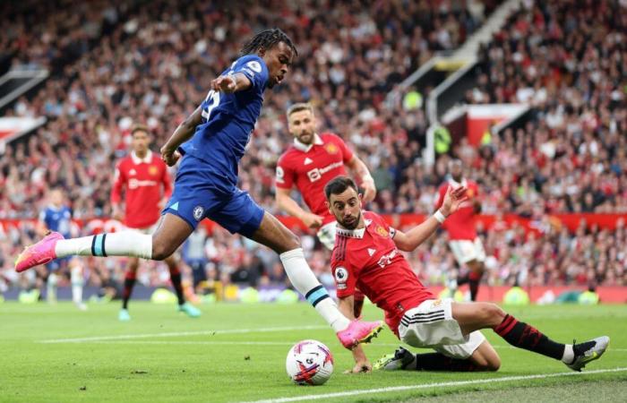 Manchester United and Chelsea match broadcast live in the English Premier League