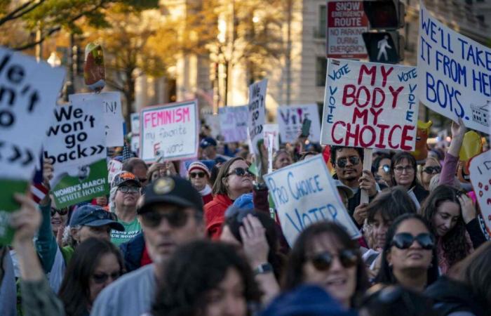 American presidential election: the march of thousands of women to defend their rights and Kamala Harris